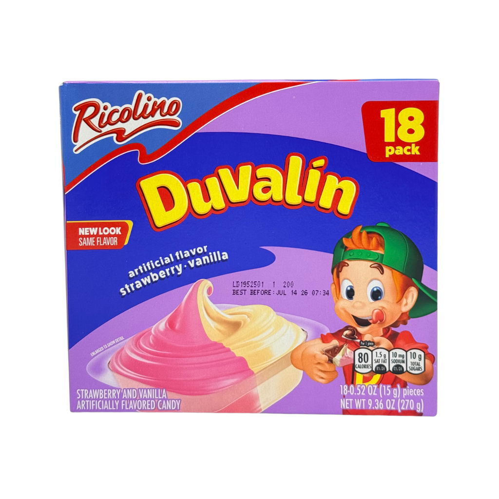 Duvalín Strawberry & Vanilla Candy Cream (Bi Sabor) – 18 Pack
