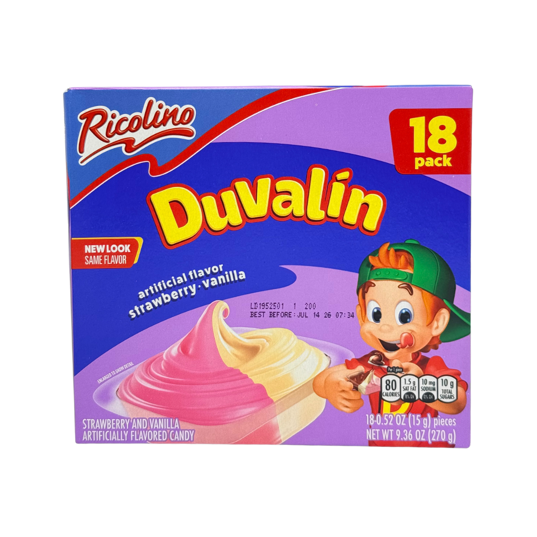 Duvalín Strawberry & Vanilla Candy Cream (Bi Sabor) – 18 Pack