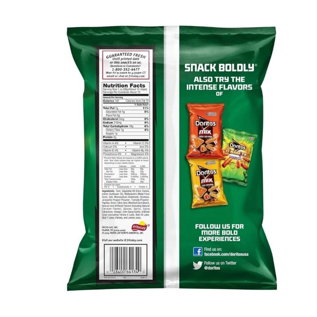 Doritos Salsa Verde Flavored Tortilla Chips - 9.25 oz