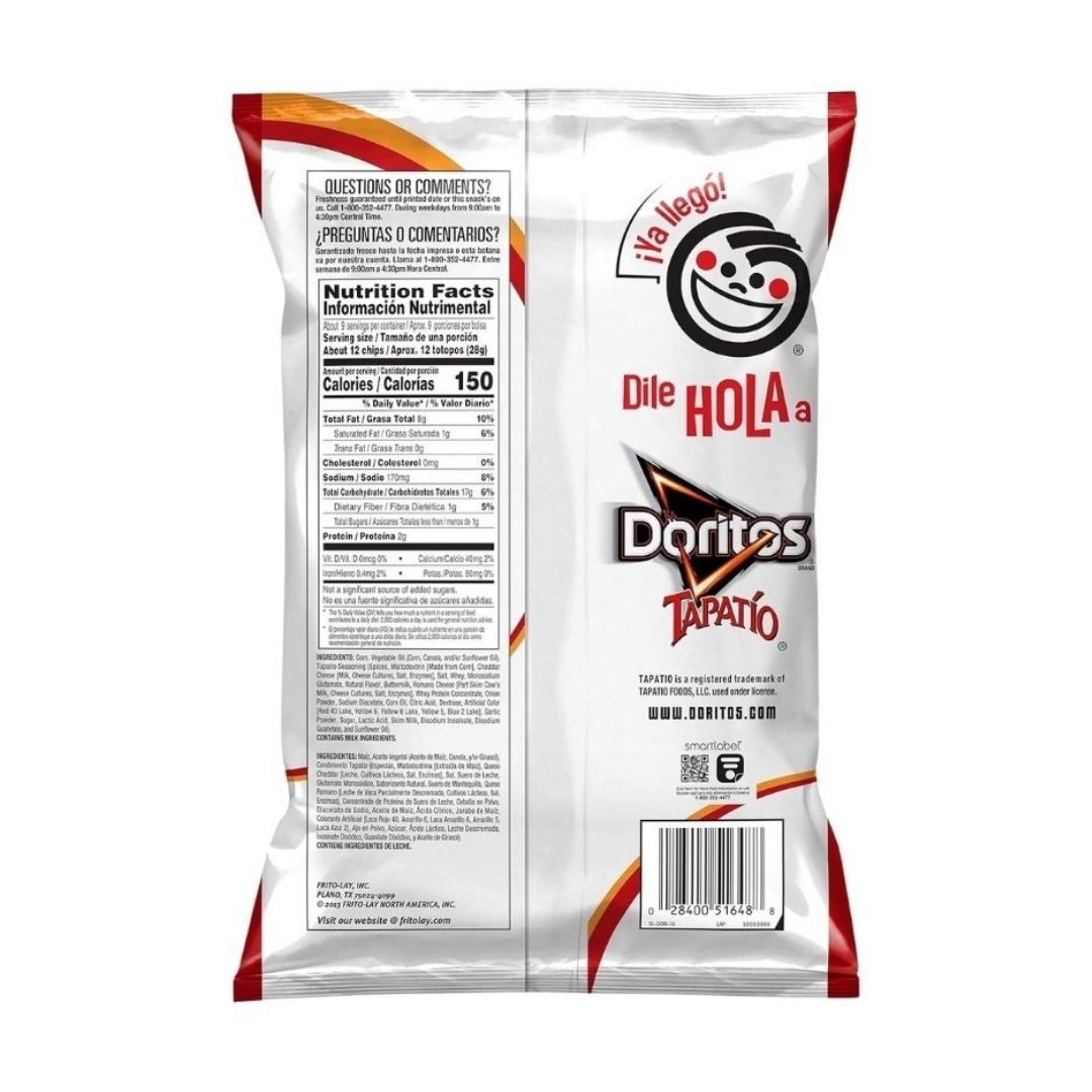 Doritos Tapatio Salsa Picante Hot Sauce Flavor by Sabritas - 9.25"