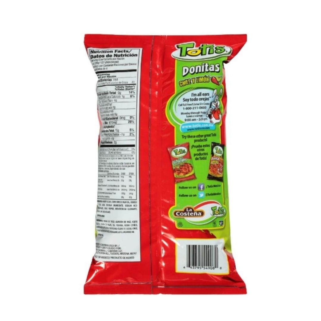 Totis Donitas Chile y Limón Wheat Snacks – 1.76 oz