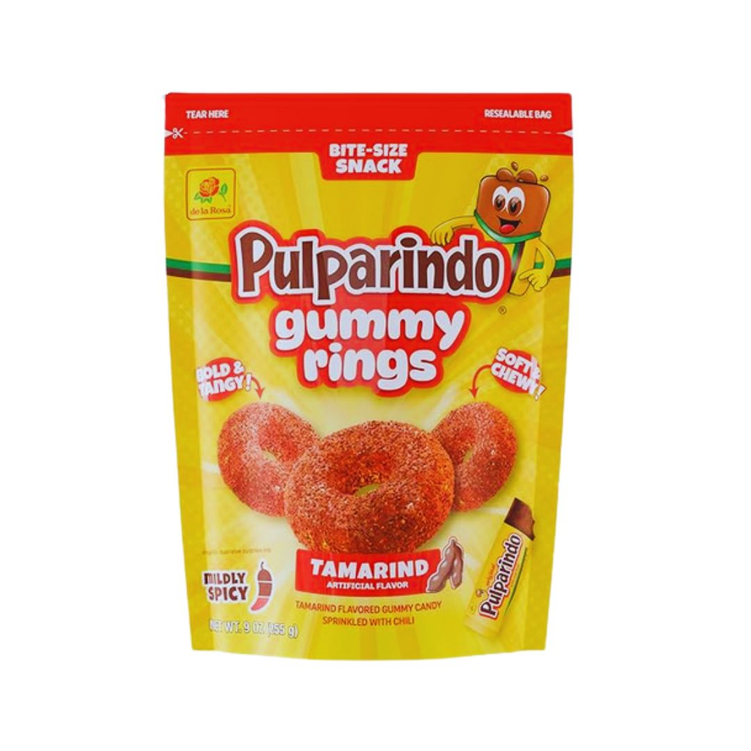 Pulparindo Gummy Rings – Tamarind with Chili- 9 oz (255 g)