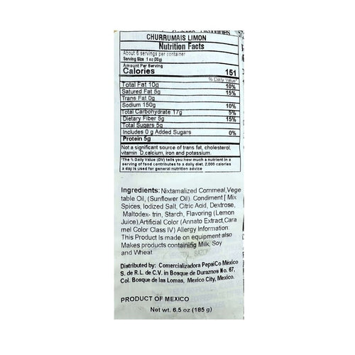 Churrumais Chili & Lime Corn Sticks Sabritas Mexico – 6.5 oz