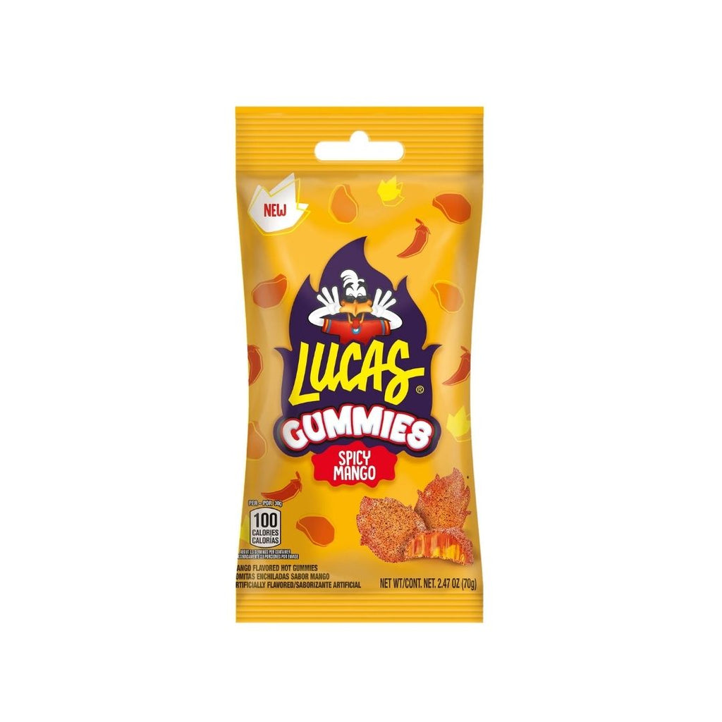 Lucas Gummies Spicy Mango – Sweet & Spicy Mexican Gummy Candy 4.58 oz