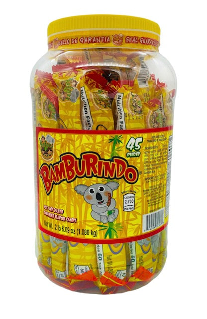 Bamburindo Hot & Salted Tamarind Flavor Candy – Banderilla Enchilada 45 ct