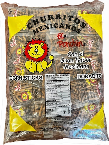 El Super Leon Ponchin Churritos de Maiz Corn Sticks – 24 ct